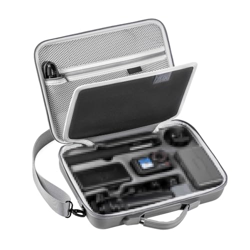 Action 5 pro Carry Case, Portable Carrying Travel Bag for DJI Osmo Action 5 pro/4/3 Adventure Combo Accessories For DJI MIC 2 /Multifunctional Charging Handle