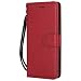 Produktbild Hülle für Xiaomi Redmi 6Pro / Mi A2 Lite Hülle Handyhülle [Standfunktion] [Kartenfach] Tasche Flip Case Cover Etui Schutzhülle lederhülle klapphülle für Xiaomi Redmi 6 Pro - DEKT051895 Rot