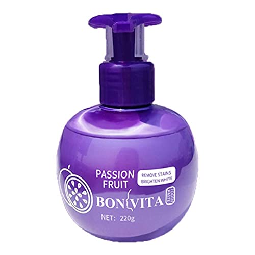 Bonvita Baking Soda Whitening Toothpaste, Intensive Stain Remover, Fluoride Free And Easy To Use Pump. Leaves Mouth Feeling Clean And Fresh With Sparkling White Teeth. Passion Fruit Flavor. #TOP25