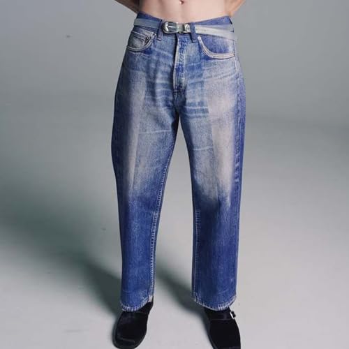 Unisex Straight Leg Washed Casual Straight Leg Jeans4