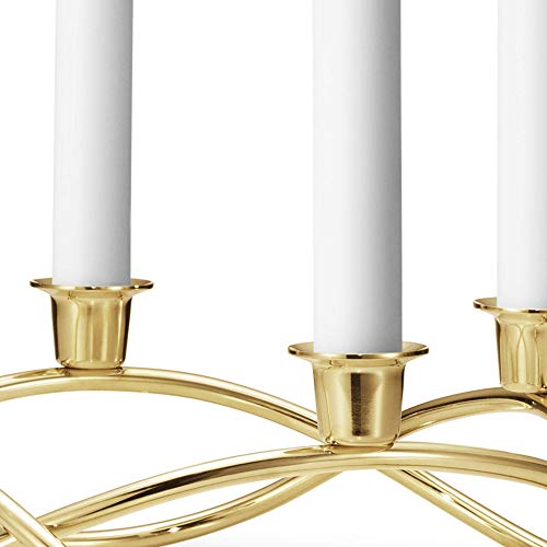 Georg Jensen Season Candleholder - 18Kt Gold Plated Stainless Steel - Designed By Maria Berntsen Candlestick - Classic Christmas Decorations #TOP1
