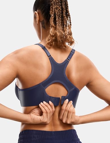 Image of SYROKAN Women's Full Support High Impact Racerback Lightly Lined Underwire Sports Bra