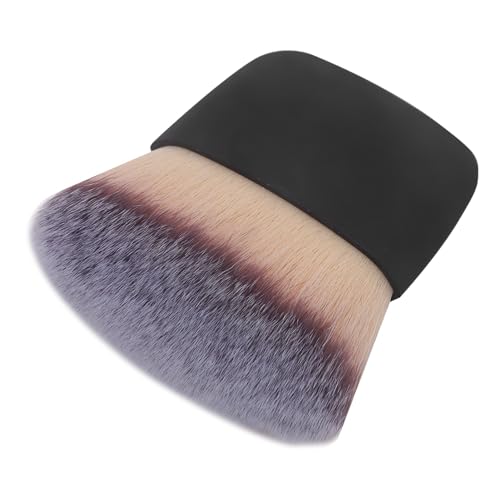 Naroote Brocha de Maquillaje, Brocha Portátil para Colorete en Polvo con Agarre de Pelo Suave para Principiantes y Profesionales, Herramienta de Belleza en Negro (BLACK)