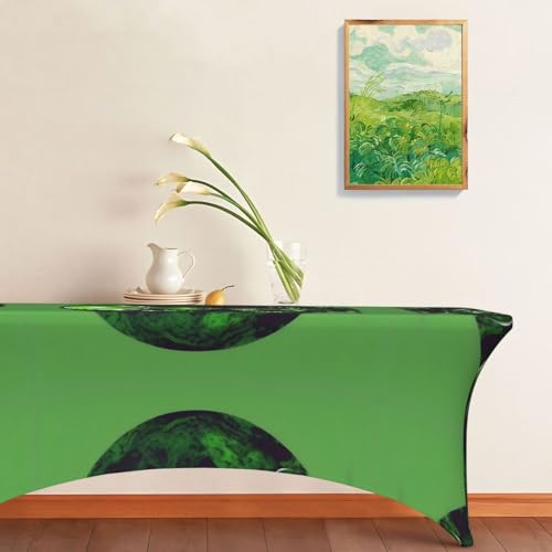 Housse de table extensible de 1,8 m verte motif extraterrestre EdWal - 5