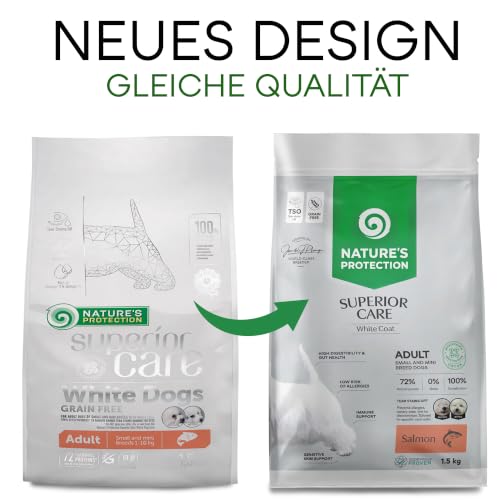 Nature's Protection Superior Care Trockenfutter für Hunde, Lachs 1,5 kg