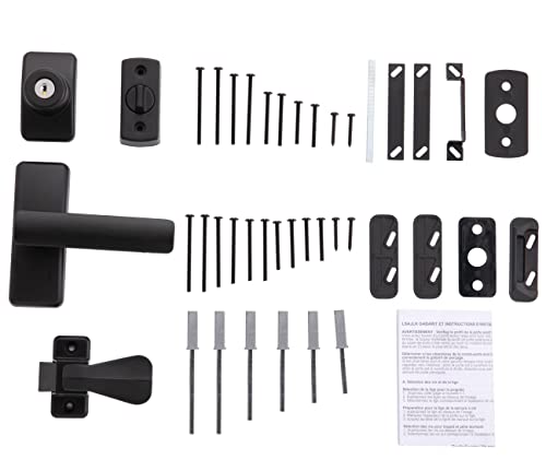 Ideal Security BKAJGLKMB Aj Modern Door Lever Set With Keyed Deadbolt Lock For Storm And Screen Doors thumb #3
