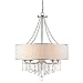 CLAXY Ecopower Lighting Crystal & Metal Drum Pendant Lighting Chandelier