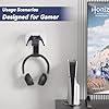 KDD Dual Controller & Hanger Holder Desk - Gaming Headset Hanger Headphone Hook Wall Mount for Xbox Series X/S, PS5/4/3, Beats, Sennheiser, HyperX, Universal PC Gaming Controller Accessories #4
