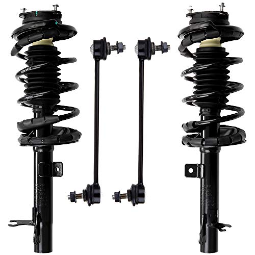 TFGCSG Struts Front Strut Spring Assembly Stabilizer Bar Link Kit Fit for 2000-2004 for Ford Focus Suspension for 4