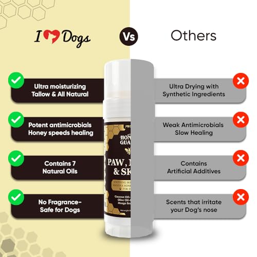 iHeartDogs Honey Guard Paw, Nose & Skin Dog Healing Balm - Manuka Honey, Tallow, Shea Butter & Mango Seed Oil - 2oz - Thumbnail 4
