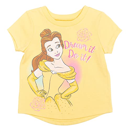 Disney Princess Belle Ariel Jasmine Toddler Girls Leggings Skirt 3 Pack T-Shirt Set 4T #TOP3
