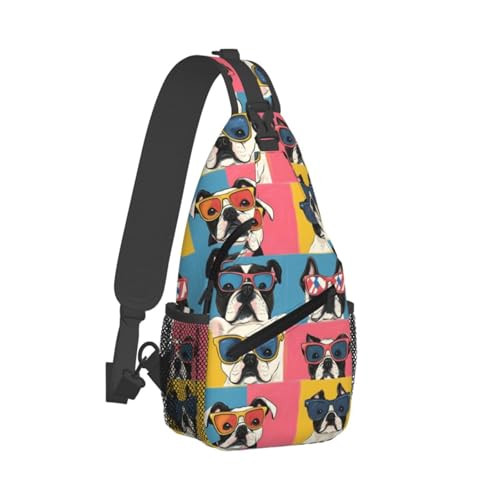 Sac à bandoulière bouledogue français pour homme et femme voyage