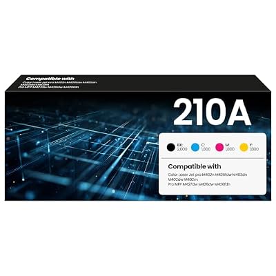 210A Toner Cartridge 4Pack | Compatible with HP 210A 210X Toner Cartridge with 210A Toner | Color Laser Jet Pro MFP 4301fdw 4201dw 4201dn 4301fdn 4301fdw 4301dw Printer | (Black/Cyan/Magenta/Yellow)