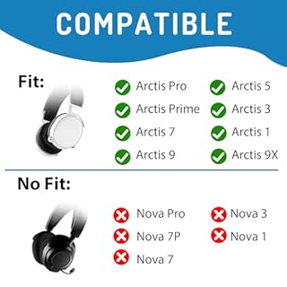 Adhiper Arctis 7 Coussinets d'oreille en Mousse pour Casque de Jeu SteelSeries Arctis Pro/Arctis 9X/Arctis 7/Arctis 5/Arctis 3/Arctis 1, Maille Respirante (Noir)