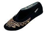 bleyer tanzschuhe rot  Bleyer Pailettenbestickte Bauchtanzschuhe, Gymnastikschuhe orientalischer Tanz-Schuhe, schwarz-Gold (36)