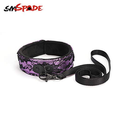 Smspade Lace Choker Leather Neck Collar And Leash Kit For Women #TOP1
