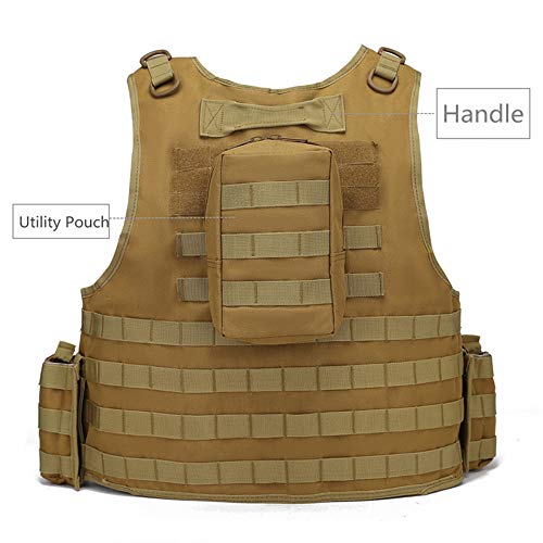 Abenaki Tactical Vest Adjustable Outdoor Gear Load Carrier Vest For Traning,Hunting, Cs Game (Tan) #TOP4