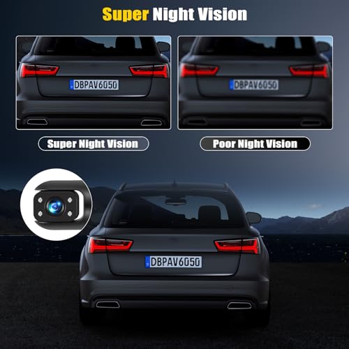 4 Channel Dash Cam Front and Rear Inside Left Right,2 Inch 1080P Front and Rear Dash Camera for Cars Car Camera with Night Vision,Loop Recording,Parking Assistance,24H Parking Monitor