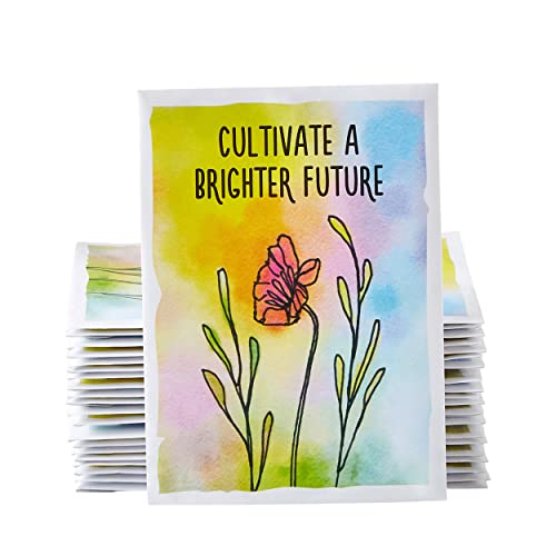 American Meadows Wildflower Seed Packets "Cultivate A Brighter Future" Party Favors For Guests (Pack Of 20) - Wildflower Seed Mix, Plant Year-Round, Gift For Hostesses, Showers, Weddings, Thank You #TOP23