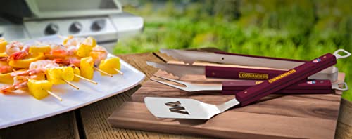 Image of YouTheFan NFL Washington Commanders Spirit Series 3 Piece BBQ Set | Includes Sportula Grill Spatula Tongs and Fork, 2 Bottle Openers Per Set, Team-Colored Composite Handles, Officially Licensed