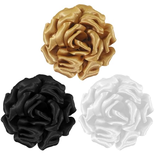 Image of 4.3 inch Red Rose Hair Clip Large Flower Brooches for Women | Charming Flowers Pins for Clothes | Turn Heads with Stylish Rose Hair Clip Flower Brooch Pin for Clothes & Clips for Woman