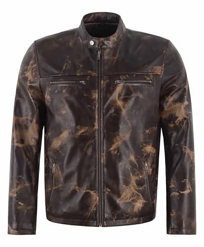 Veste en cuir de course Smart Range 1457 style motard classique haut de gamme