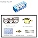 2’’ 52mm Triple Gauge Set （Oil Pressure+Water Temp+Voltmeter） 3 in 1 Gauge Kit with Chrome Panel Mechanical for 12V Cars Ships Boats Truck Motorcycle