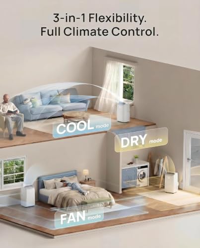 Image of Garvee 12000Btu Portable Air Conditioners Cool /Dry /Fan for 550 Sq.Ft