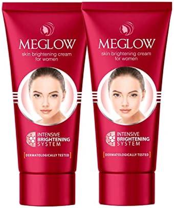 Meglow SPF 15 Paraben-Free Formulation Enriched with Aloe Vera Extract, Cucumber Extracts and Vitamin E Premium Fairness Face Cream for Women (50g, Combo Pack of 2)