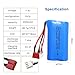 KBT 2PCS 7.4V 2000mAh Li-ion Rechargeable Battery Pack, T Plug Lithium-ion Batteries Fit for High Speed RC Cars and Most 1/10, 1/12, 1/16 Scale RC Cars Trucks with XH-3P Charging Cable