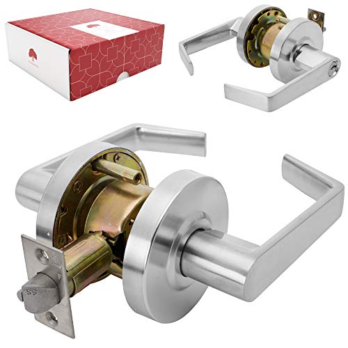 Raleigh Premium Commercial Door Lever Grade (Classroom) Lockset Keyed – Schools Offices Industrial Standard – Grade 2 UL CUL and ADA – Nickel Chrome Finish – ANSI A156.2