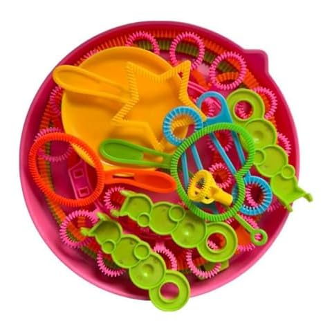 Bubble Wands kit Party Favors for Kids Bulk Toys Party Supplies Christmas Birthday Wedding Bath Time Gifts for Boys Girls (Various) Cover