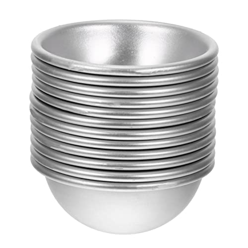 KALLORY DIY Bath Salt Ball 12pcs Semicircular Aluminium Handmade Bath Easy to Clean for Home Decor