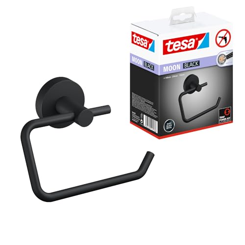 tesa Moon Black Toilettenpapierhalter ohne Deckel - 140 mm x 99 mm x 53 mm