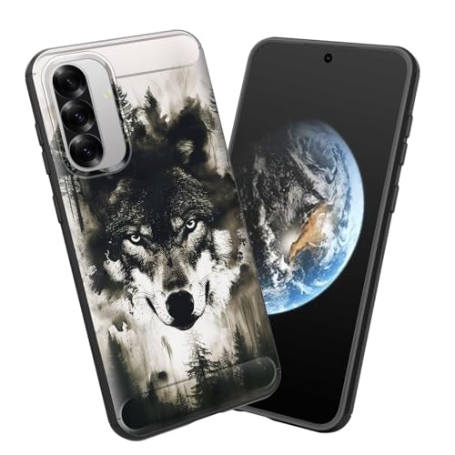 smauncucn for Galaxy A36 5G/ Galaxy A56 5G Case,Soft TPU Slim Fashion Anti-Fingerprint Non-Slip Protective Phone Case Cover for Samsung Galaxy A36 / A56 5G 6.7",Wolf in the Forest
