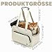 Hundetasche für Kleine Hunde und Katzen bis 13kg, Leichte & Atmungsaktive Haustiertasche aus Oxford-Stoff mit Leinenhaken, Transporttasche für Reisen Outdoor Spaziergänge und Unterwegs