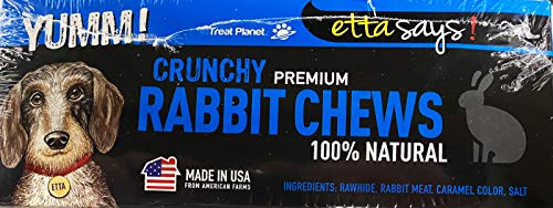 Etta Says! Premium Crunchy Dog Chews, Grain-Free Dog Treats Pack Of 36 – 4.5" Rabbit Dog Treats - Made In The Usa, Good For Teeth, Easy To Digest Dog Chew #TOP1