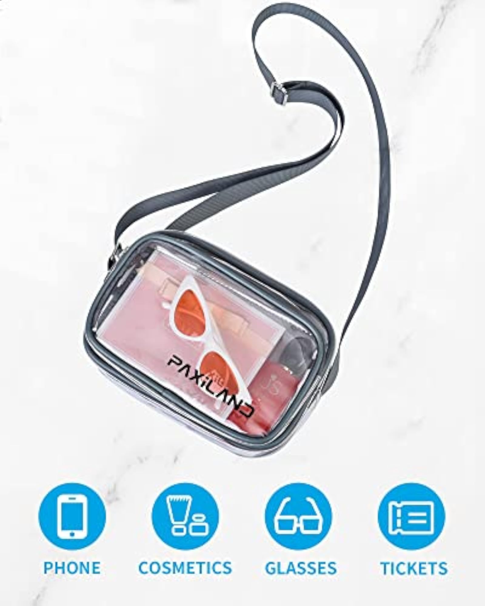 Stadium Approved Clear Crossbody Bag