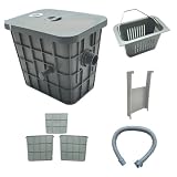 Grafamoba 4 LBS Plastic Commercial Grease Interceptor Trap 5-Stage Filtration with Upper Inlet under