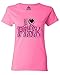 I Love Pink Women's T-Shirt Cancer Awareness Shirts Large Azalea Pink
