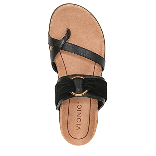 Vionic Landyn Women's Arch Supportive Toe Post Sandal - Free Black - 7 Medium #TOP2