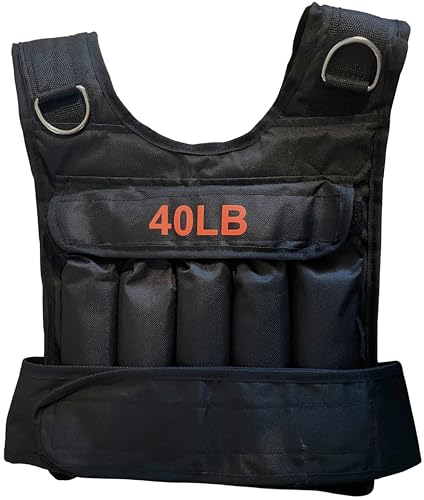 French Fitness Adjustable Weighted Vest, 40 lbs (New)