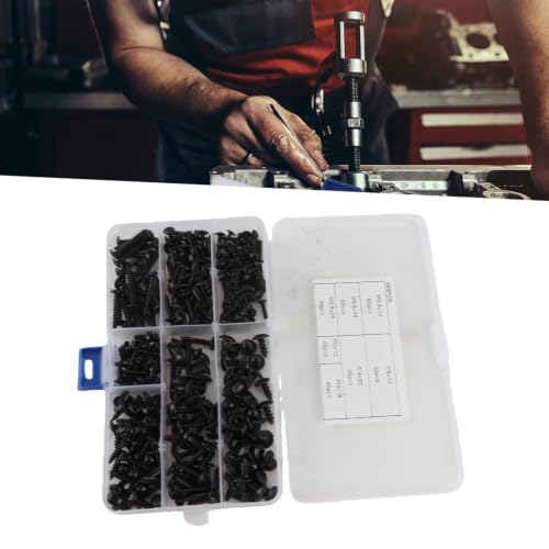 Kit de tornillos autorroscantes cabeza plana 300 pcs miniatura 4