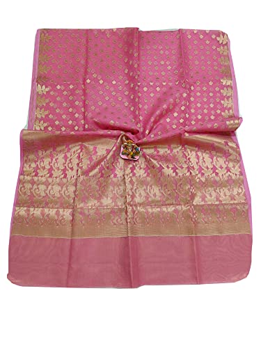 Sari de muselina rosa cómodo y elegante para un drapeado perfecto en eventos indios