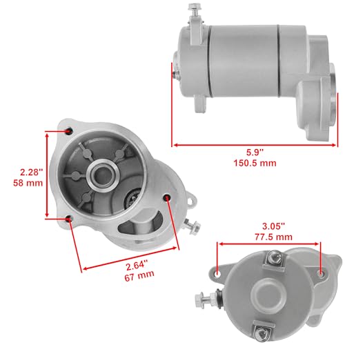 Caltric Starter & Drive Bendix Compatible con Polaris 300 400 2X2 4X4 1994-1995 miniatura 2