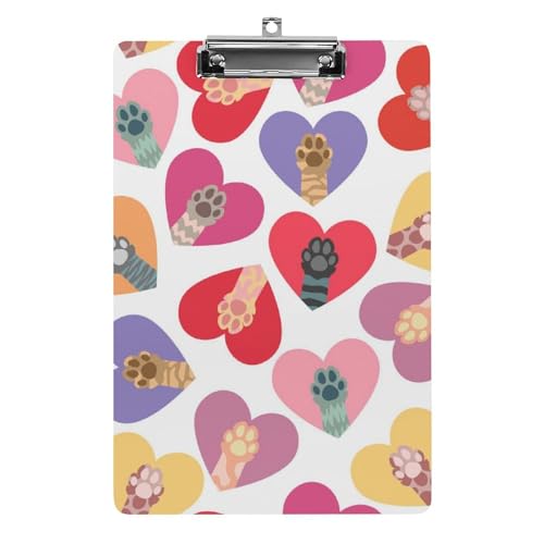 Planchettes à pince A4 compactes couleur griffes de chat avec clip plat