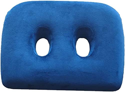 Memory Foam Sit Bone Relief Cushion, Relieve Sciatica Back Tailbone Pain, with Two Holes for Sitting Bones-Washable & Breathable Cover for Butt, Lower Back, Hamstrings, Hips, Ischial Tuberosity