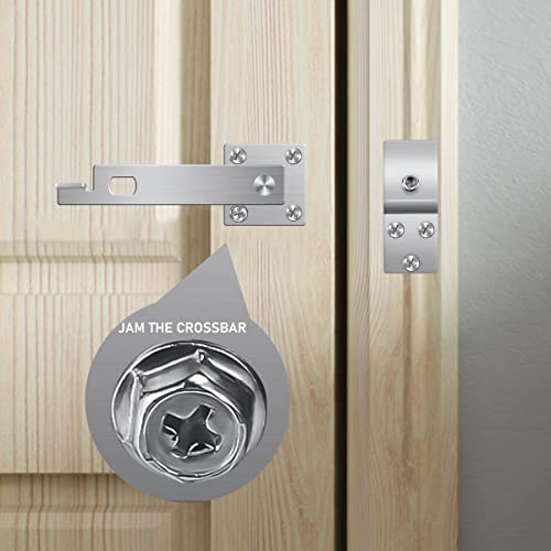 Jugreat 6" 304 Stainless Steel Barn Door Latch,Rustproof Waterproof Fence Gate Latch Barn Door Flip Hardware Farm Lock,Heavy Duty Double Gate Latch Hardware For Wooden Fence, Shed, Cabinet,Farm Gates #TOP5