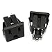RuiLing 2PCS Black US Type Industrial Plug AC 125V 15A Panel Mount Outlet Power Socket