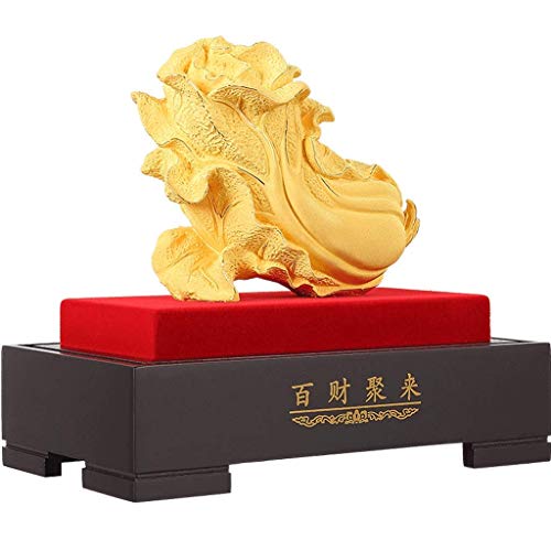 Décoration de Salon Zen avec le Chou de Résine Feng Shui Doré pour la Maison